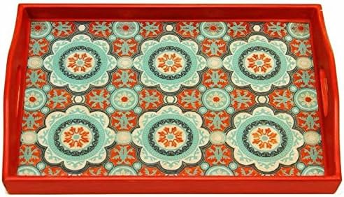 Peninsula Home Collection TX-AA-012-4000-TUR Rectangular Tray Rabat - Turquoise