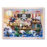 SAVE $5.93 - Melissa & Doug Deluxe Wooden 48-Piece Jigsaw Puzzle - Pirates $9.06