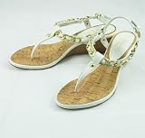 Coach A8355 Garland Crinkle Patent White Women's Sandal