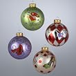 Set of 4 Fashion Avenue Shoe Themed Glass Ball Christmas Ornaments 3.25"