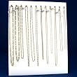 12 Hook White Chain Necklace Display Jewelry Easel New