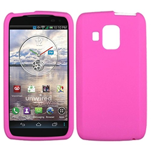 MyBat Solid Skin Cover for Pantech ADR930LVW (Perception) - Retail Packaging - Hot Pink