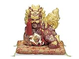 九谷焼 置物 立獅子（小槌付） 盛 10号の画像