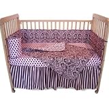Damask Print 4-pc. Crib Set - Pink