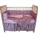 Damask Print 4-pc. Crib Set - Pink