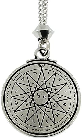 Handmade Tetragrammaton Talisman For Wisdom Key of Solomon Seal Pentacle Pewter Power Pendant (with 22 inch Chain)