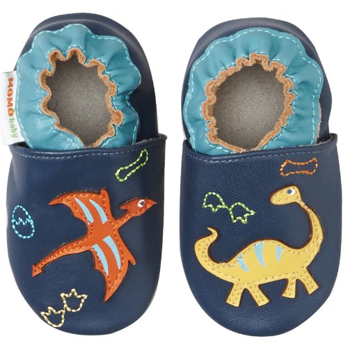 Momo Baby Infant/Toddler Dinos and Fossils Soft Sole Leather Shoes