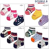 【ダブルＢ】　DOUBLE_B（Miki　House/ミキハウス）　スニーカーソックス３足パック（ブルー）　64-9611-782/15/13-15cm