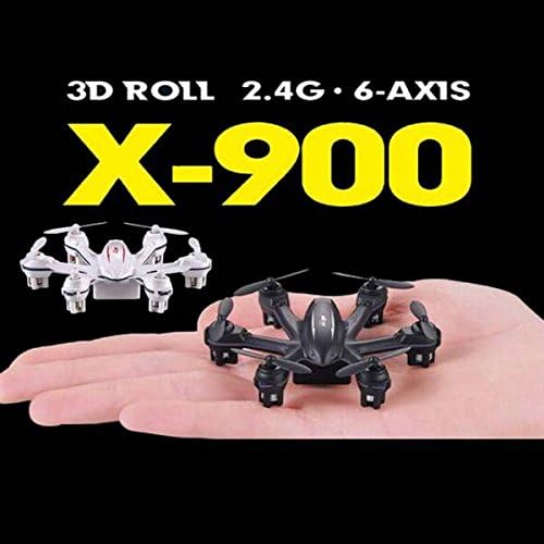 X900 X-900 3D Roll 2.4G 6-Axis Mini RC Drone Hexacopter RTF Headless Helicopter Smallest Aircraft(White)