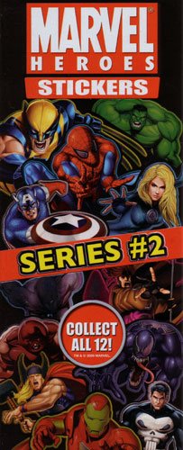 Marvel Heroes Die-cut Stickers Series 2 Set of 12