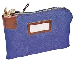 7-Pin Locking Nylon 3-Ply Laminated Currency Bag, 11"x8-1/2", Blue MMF2330981W08