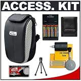 Canon PowerShot PSC-100 Carrying Case with 4 AA Batteries & Charger + Accessory Kit for A570 IS, A580, A590 IS, A630 A640, A650 IS, A710 IS, A720 IS, A1000 IS, A2000 IS, E1, G10, SX100 IS, SX110 IS Digital Cameras