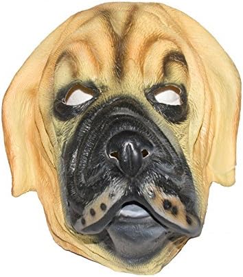 Bull Dog Mask: Full Face Rubber Latex Costume Mask