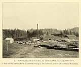 1913 Print Woodenware Factory Tomahawk Lincoln County Wisconsin Forestry Logging - Original Halftone Print