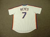 JOSE REYES New York Mets 1980's Majestic Cooperstown Throwback Home Baseball Jersey, LARGE