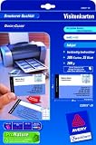 Avery Zweckform, C32015-25, 25 Blatt, Visitenkarten, Inkjet spezialbeschichtet, matt, weiß, 220 g schnittglatte Kanten durch Quick & Clean-Technologie