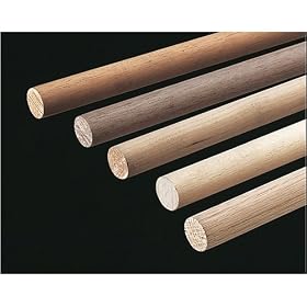Grizzly H2111 Hardwood Dowels - Oak 1/4" Dia. x 36" L