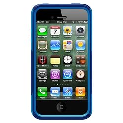 OtterBox Commuter Series Hybrid Case for iPhone 4 & 4S  - Retail Packaging - Night Blue/Ocean