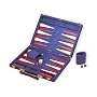 Backgammon De Luxe Style Blue Suedette 11"