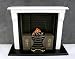 Dolls House Miniature Furniture White Blk Fireplace 243