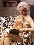 Woman Reading Book, Holding Orange Tabby Cat Photographic Poster Print by H. Armstrong Roberts, 12x16