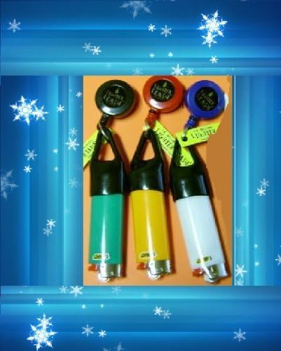 x3 Clip on Retractable lighter leash's & x3 Bic Large Lighters by Offshore Rockets