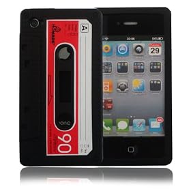Retro Cassette Tape Case Cover Black for iPhone 3G/3Gs
