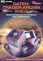 Datentr&auml;ger-Archiv, 2003, 1 CD-ROM Superbequemes Archivieren aller Datentr&auml;ger. F&uuml;r Windows 98 SE/Me/2000/XP. F&uuml;r Daten-CDs/-DVDs, Festplatten, Disketten, Wechsel-Laufwerke, Zip-Laufwerke. Direktes Starten und &Ouml;ffnen von Dateien. Verwendu