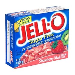 Jell-O Sugar-Free Gelatin Dessert, Strawberry Kiwi, 0.3-Ounce Boxes (Pack of 24)