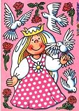 Fensterbild Prinzessin Tauben