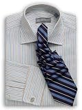 Fancy Satin Stripe Dress Shirt