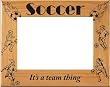 Laser Engraved Girls Soccer Themed Picture / Photo Frame