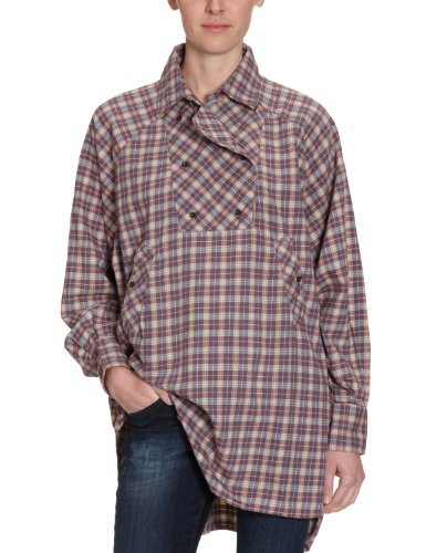 Replay Damen Bluse, kariert W2575 .000.50820, Gr. 42 (XL), Violett (check violet/beige 010 Preisvergleich