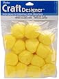 Pom Poms 1.5" 15/Pkg-Yellow