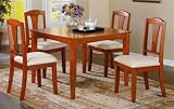 Indoor Furnitures item: Brown Finish Wooden DINING CHAIRS (1 PAIR SET)
