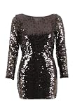NEW Womens Long Sleeve Sequin Dress