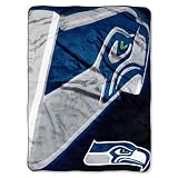 NFL Seattle Seahawks 60-Inch-by-80-Inch Micro Raschel Blanket, "Bevel" Design at Amazon.com