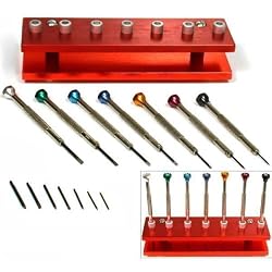 7pc Watch Screwdrivers Spare Blades & Tool Stand