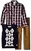 Izod Kids Boys' 3 piece Modern Aryglye Sweater Vest Set