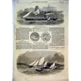 1851 JYLLAND DANISH STEAMER ERRIS FISHING BOATS ERRETER