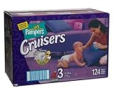 Pampers Cruisers, Size 3, Value Pack, 124 Count