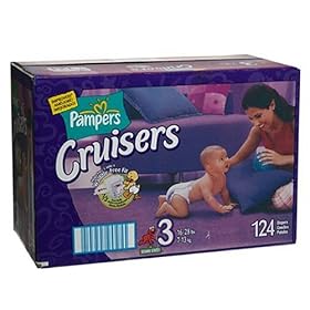 Pampers Cruisers, Size 3, Value Pack, 124 Count