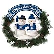 Connecticut Huskies - UConn 22" Snowman Christmas Wreath - NCAA College Athletics
