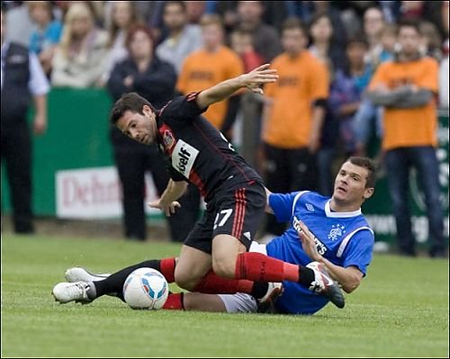 Photographic Prints of Soccer - Rangers v Bayer 04 Leverkusen - Pre Season Friendly - Takko Stadium from Rangers