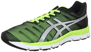 ASICS Men's Gel-Hyper33 Running Shoes, Black/Silver/Yellow, US11.5