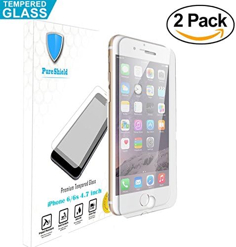 iPhone 6/6s Screen Protector, Pure Shield® Premium Screen Protector for iPhone 6 4.7 Inch ATT Verizon T-mobile (iPhone 6, 2 Pack Tempered Glass)