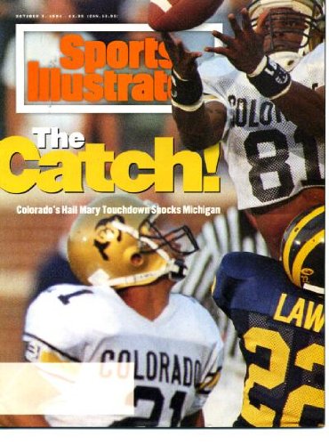Sports Illustrated October 3 1994 The Catch/Colorado/Buffaloes vs Michigan Wolverines on Cover, Washington vs Miami in Orange Bowl, Muammad Ali vs Joe Frazier - The Thrilla in Manilla, Washington Redskins, Rodeo Clowns, Charles Barkley/Phoenix Suns