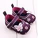 Voberry® Baby Girls Soft Soled Butterfly Crib Moccasins Canvas Mary Jane Shoes (12~18 Month, Purple)
