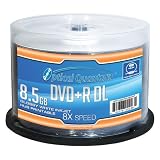 Optical Quantum 8x DVD+R DL Gloss White Inkjet Hub Printable Media 50 pack