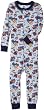 Gerber Construction Trucks Cotton PJs Unionsuit, Light Blue, 24 Months